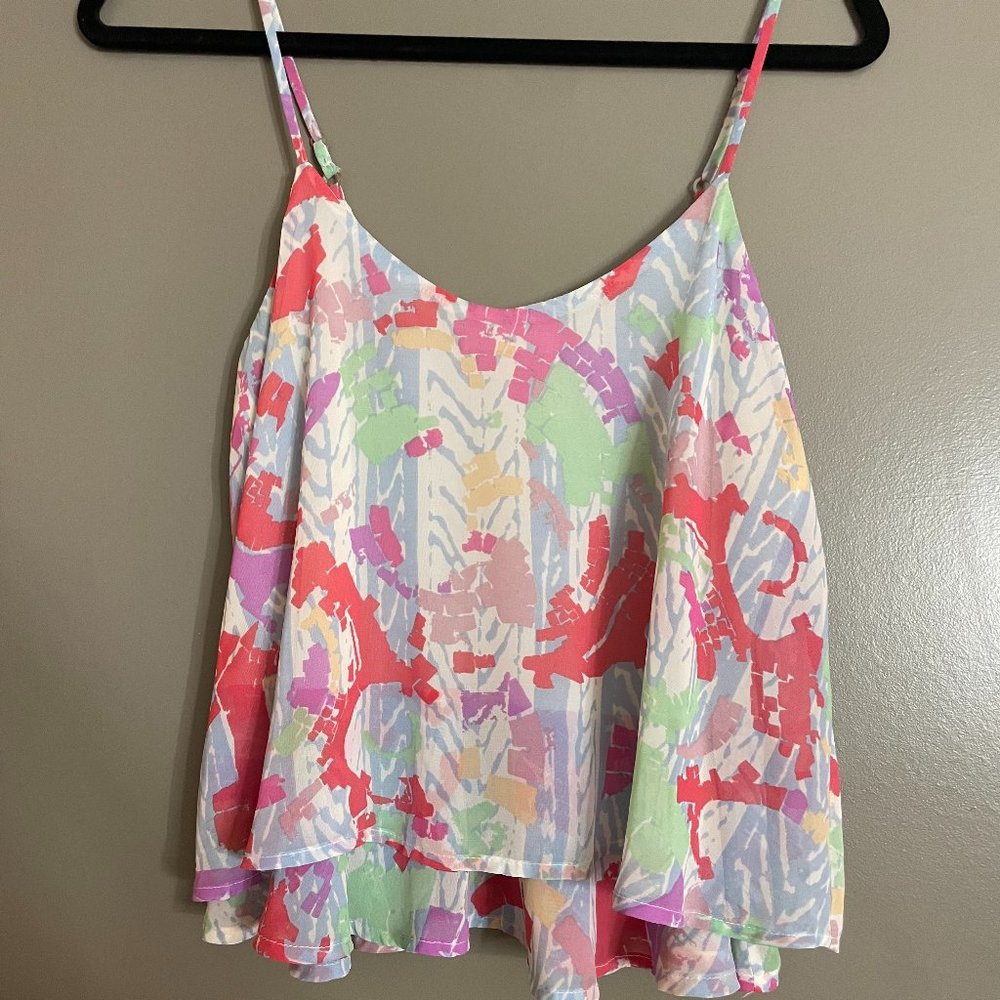 Colorful Chiffon Layered LUSH Top